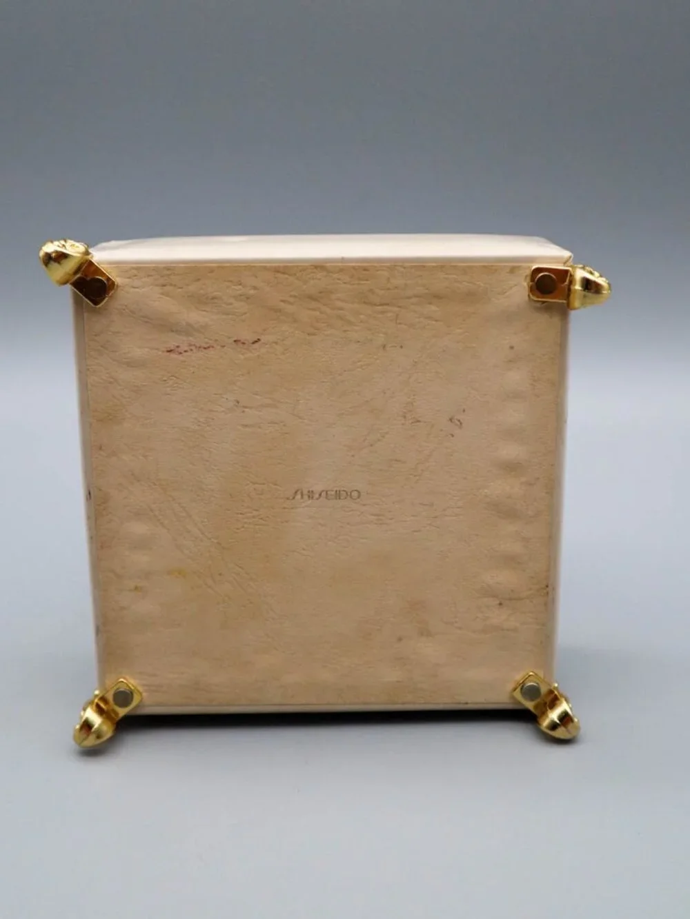 Vtg Hanatsubaki Club Shiseido Footed Mirrored Vanity Jewelry Box Ornate Regency